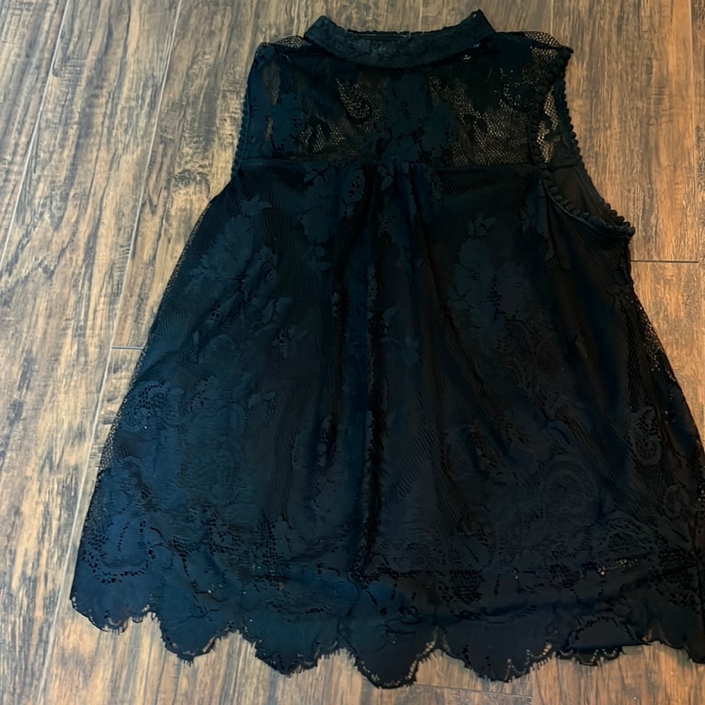 Small, Black, Alice Blue (Stitch Fix) High Neck Lace, Work Top, Will Bundle